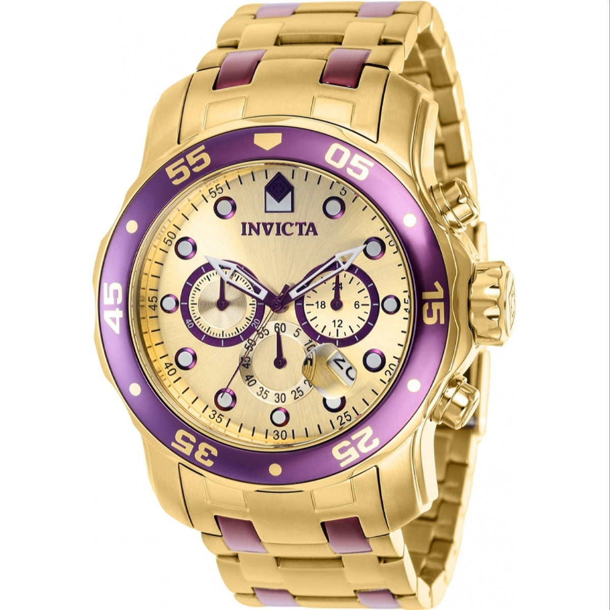 Invicta Men's 37692 Pro Diver Gold-Tone Polyurethane and Stainless Steel Watch