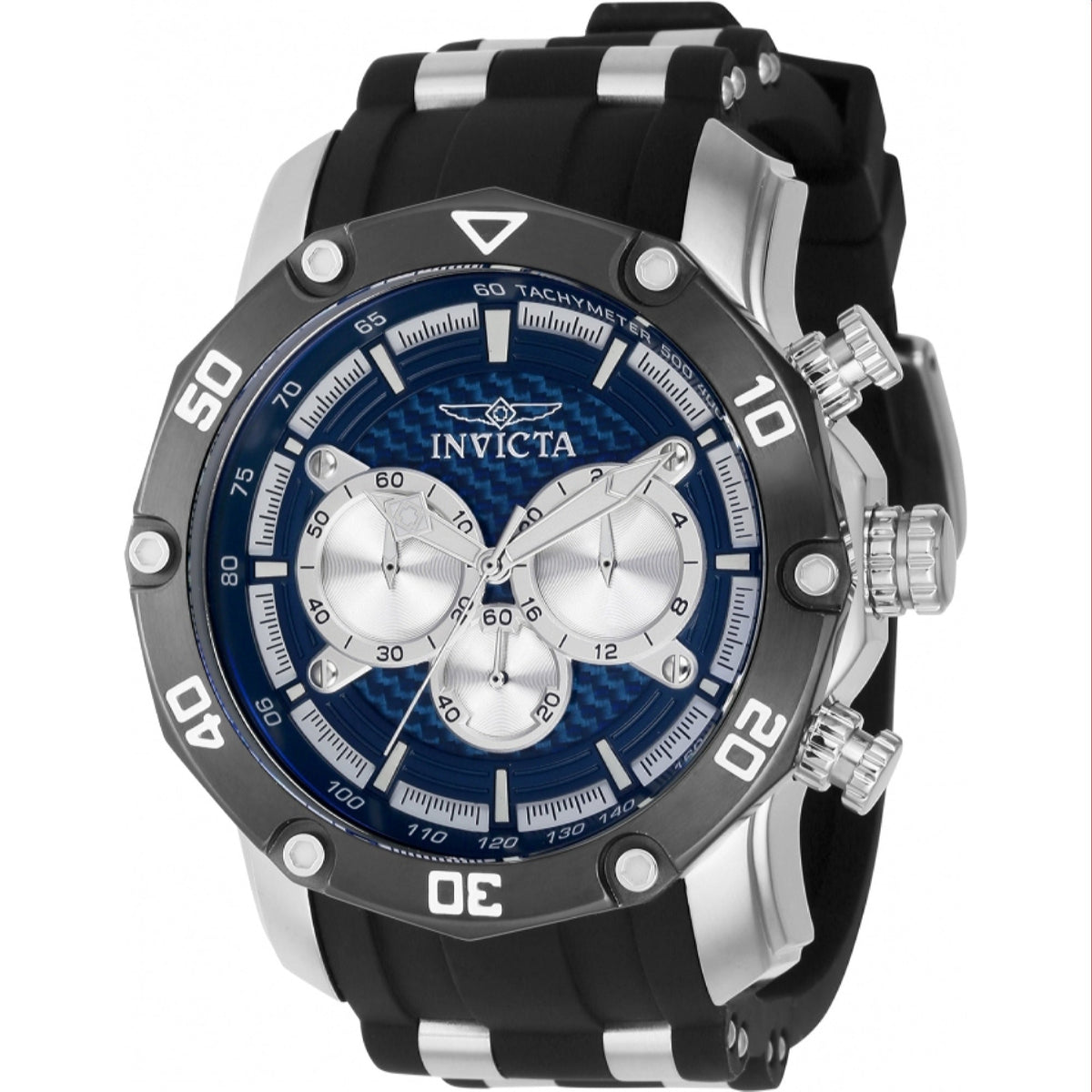 Invicta Men's 37720 Pro Diver Scuba Black and Silver Polyurethane and Stainless Steel Watch