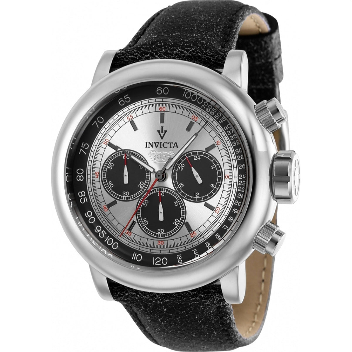 Invicta Men's 37784 Vintage Black Leather Watch
