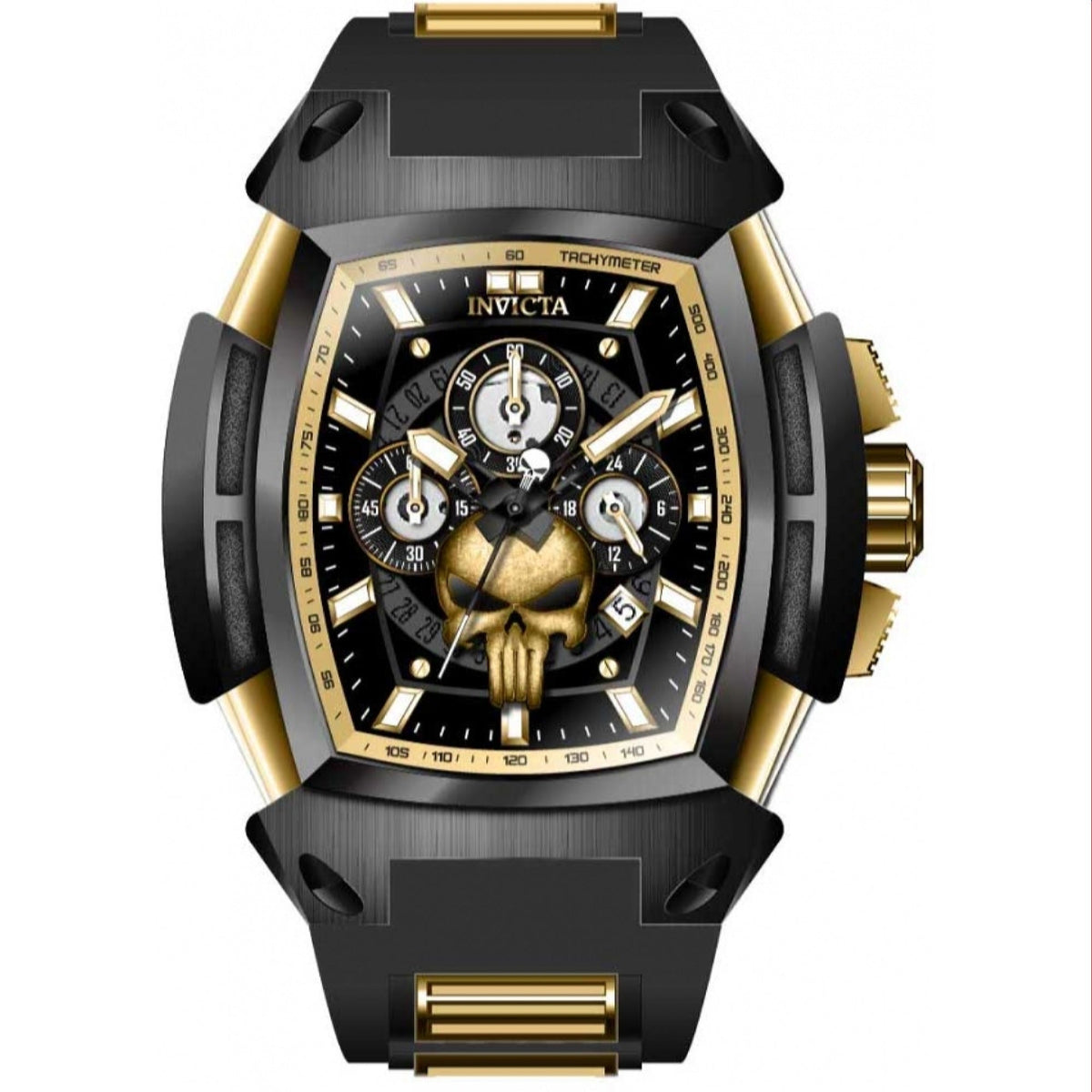 Invicta Men's 37832 Black and Gold-Tone Polyurethane and Stainless Steel Watch