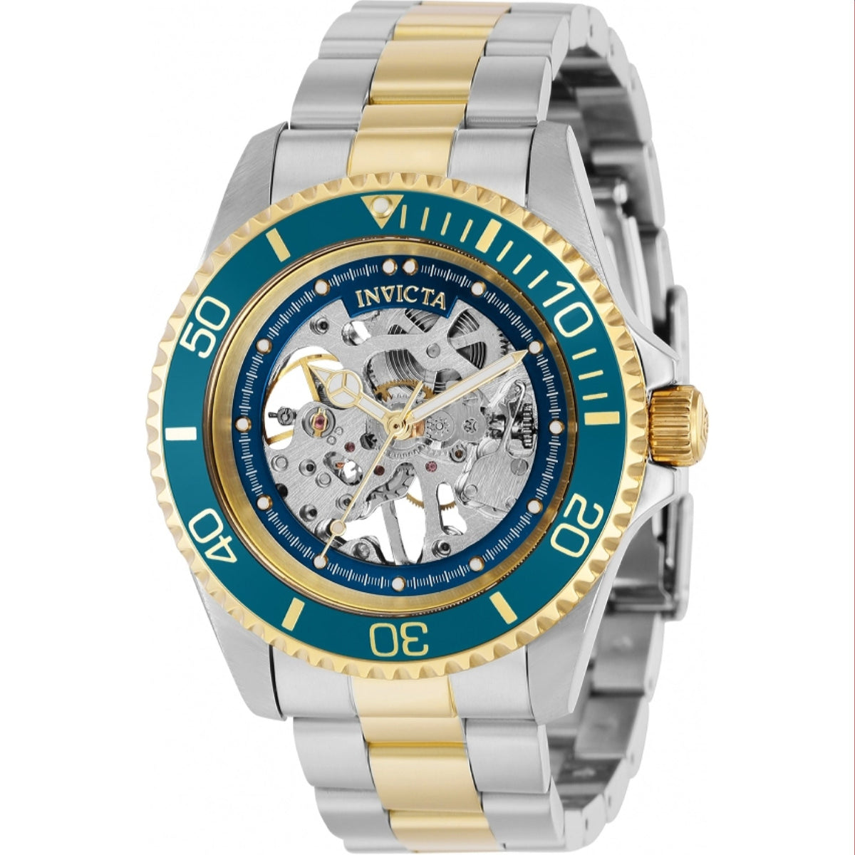 Invicta Men&#39;s 37881 Pro Diver Mechanical Gold-Tone and Silver Stainless Steel Watch
