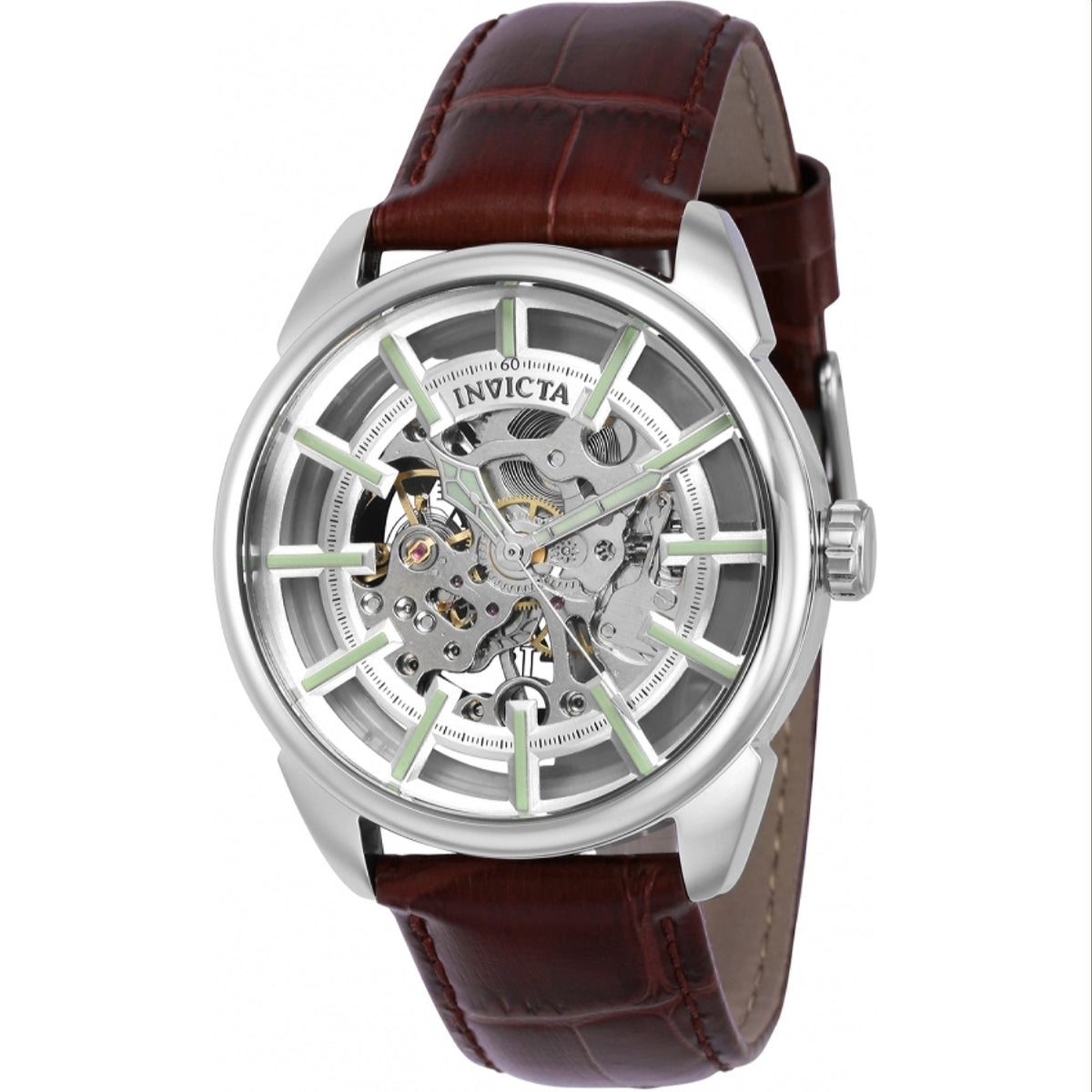Invicta Men&#39;s 37888 Vintage Mechanical Brown Leather Watch