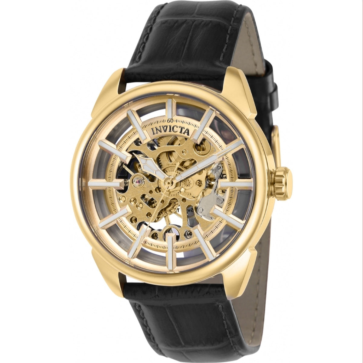 Invicta Men's 37889 Vintage Mechanical Black Leather Watch