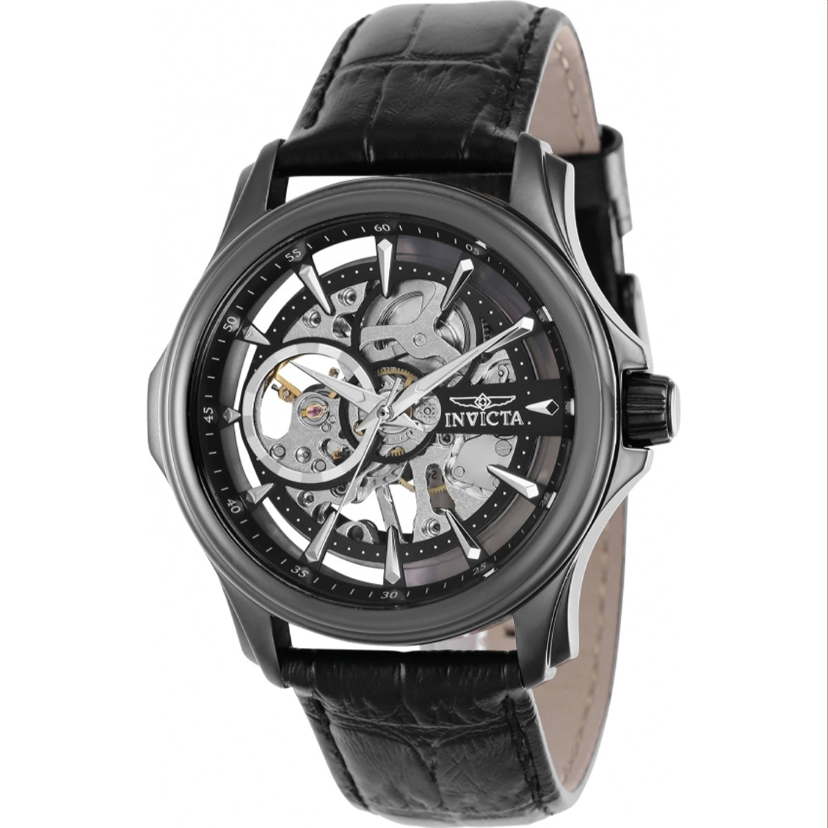 Invicta Men's 37951 Vintage Mechanical Black Leather Watch