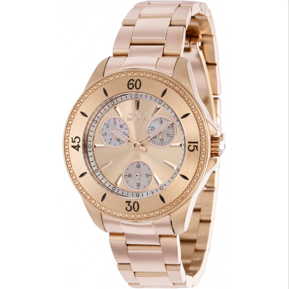Invicta Women&#39;s 38024 Angel Rose-Tone Stainless Steel Watch