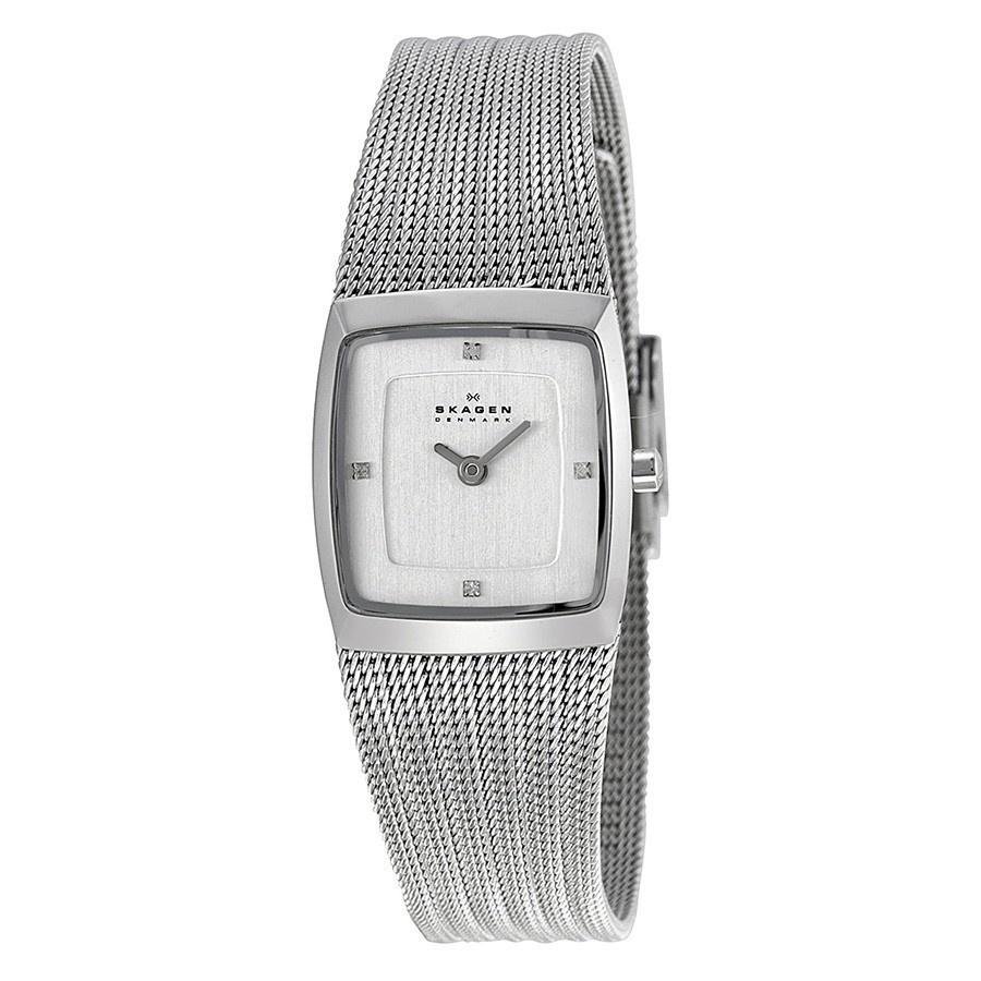 Skagen Women's 380XSSS1 Slimline Crystal Stainless Steel Watch