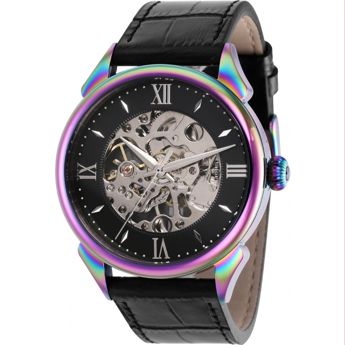 Invicta Men's 38166 Vintage Mechanical Black Leather Watch