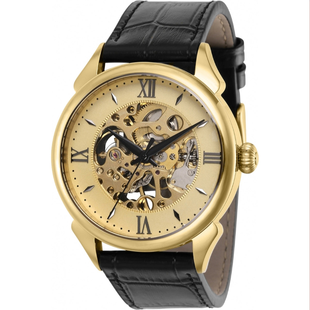Invicta Men's 38167 Vintage Mechanical Black Leather Watch