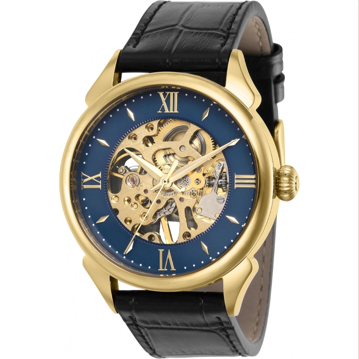 Invicta Men's 38168 Vintage Mechanical Black Leather Watch