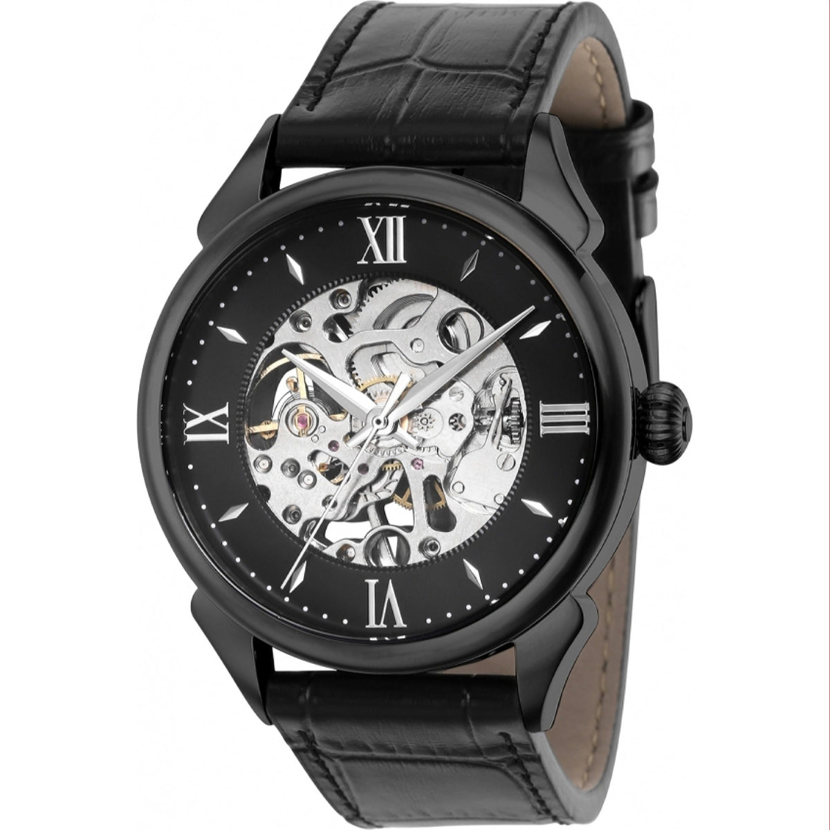 Invicta Men's 38169 Black Leather Watch