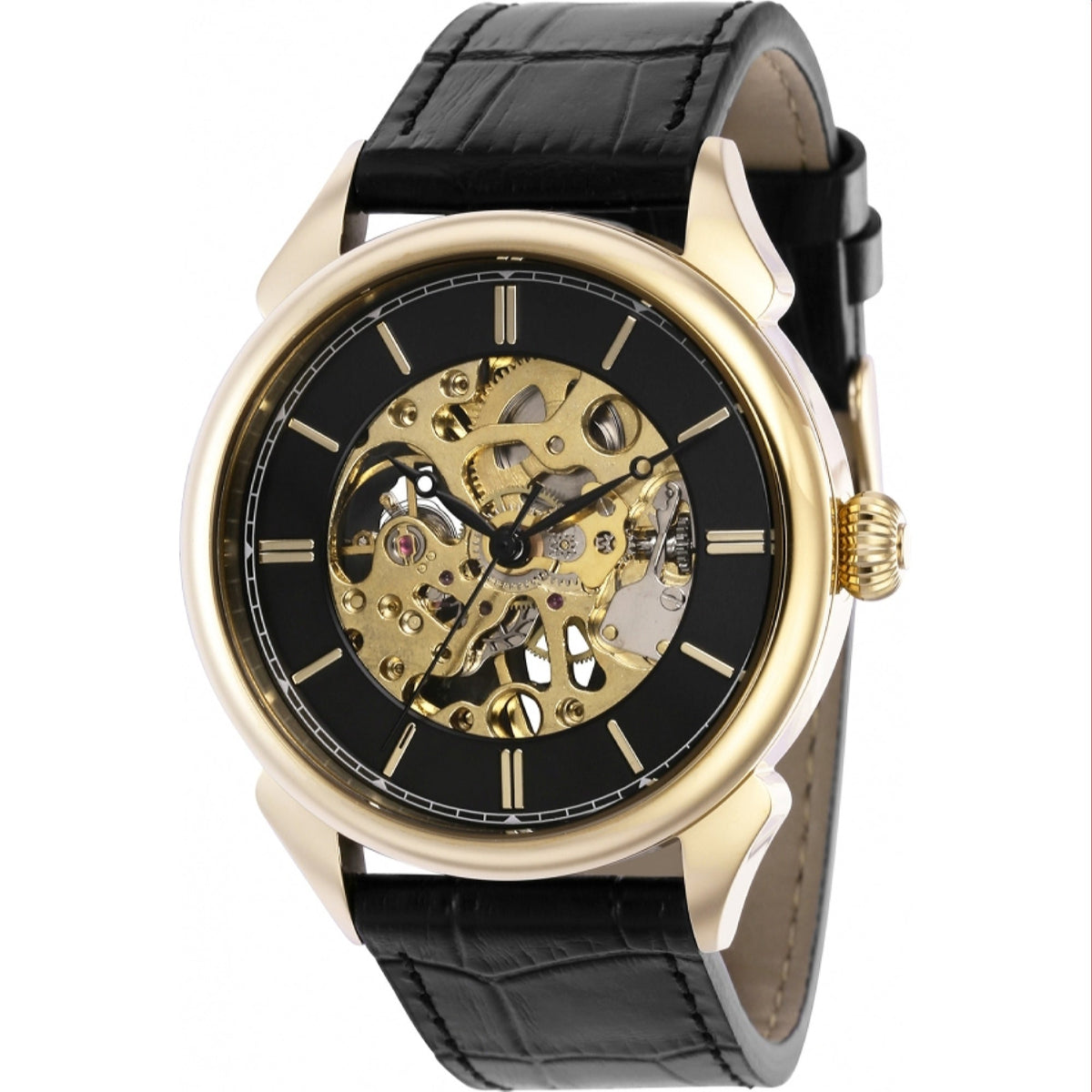 Invicta Men's 38173 Vintage Mechanical Black Leather Watch