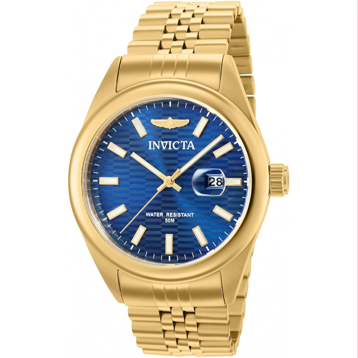 Invicta Men's 38412 Aviator Gold-Tone Silicone Watch