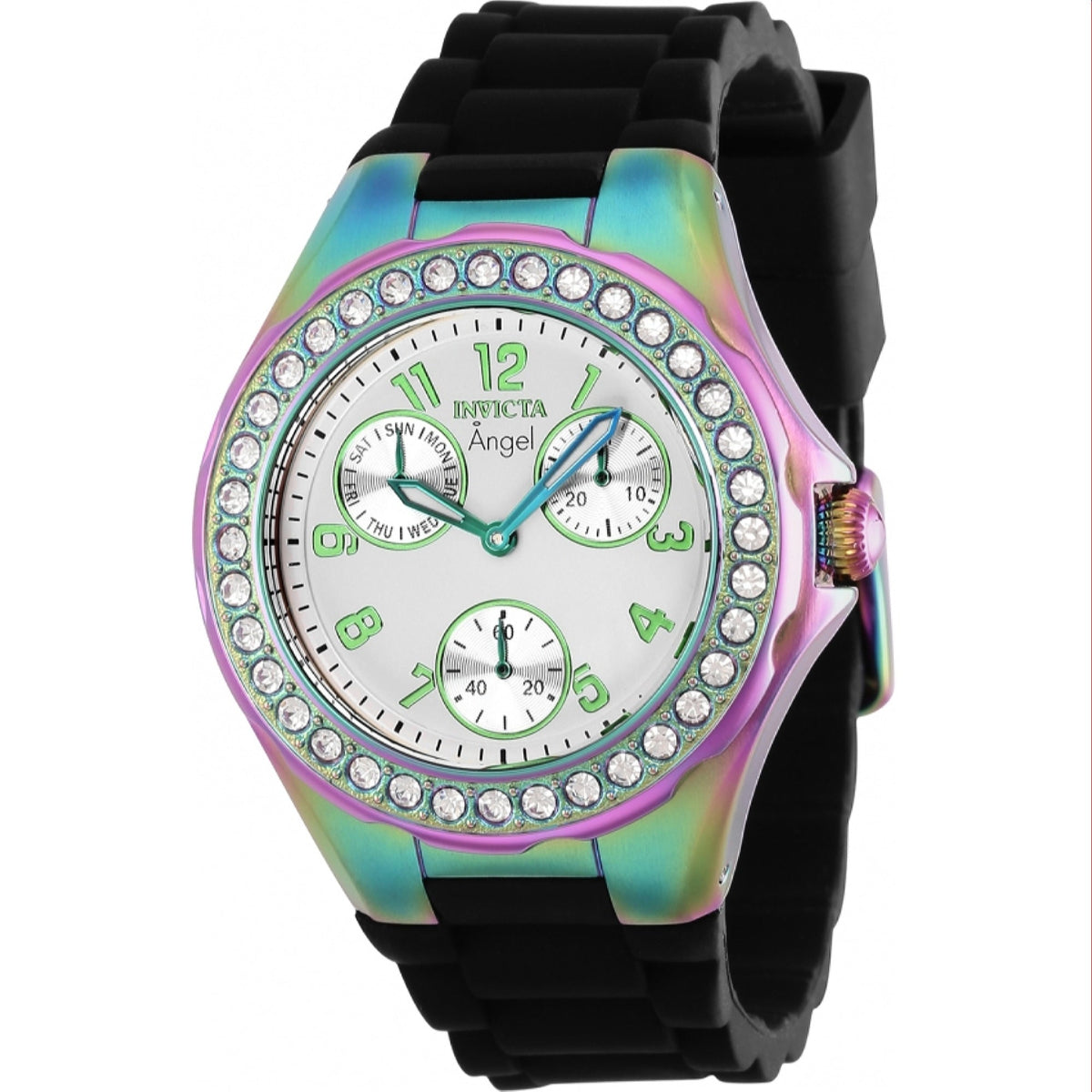 Invicta Women's 38750 Angel Black Silicone Watch
