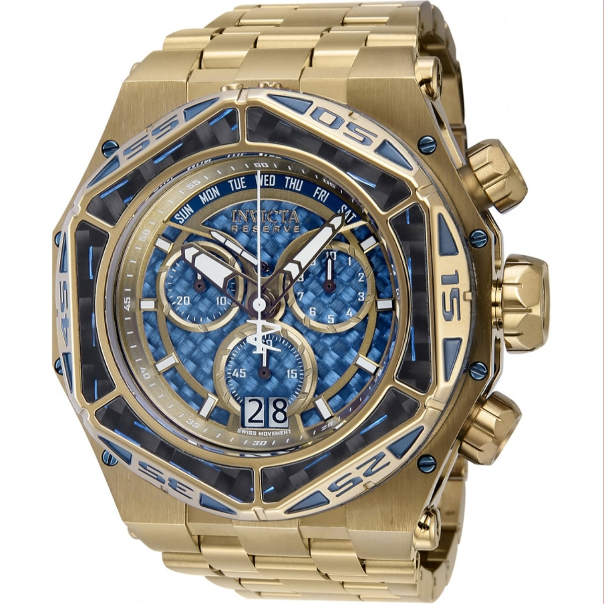 Invicta Men's 38927 Carbon Hawk Reserve Gold-Tone Stainless Steel Watch