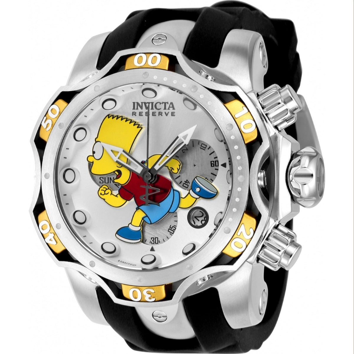 Invicta Men's 39017 Simpsons Black Silicone Watch