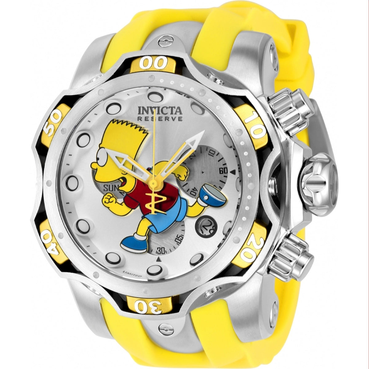 Invicta Men's 39018 Simpsons Yellow Silicone Watch