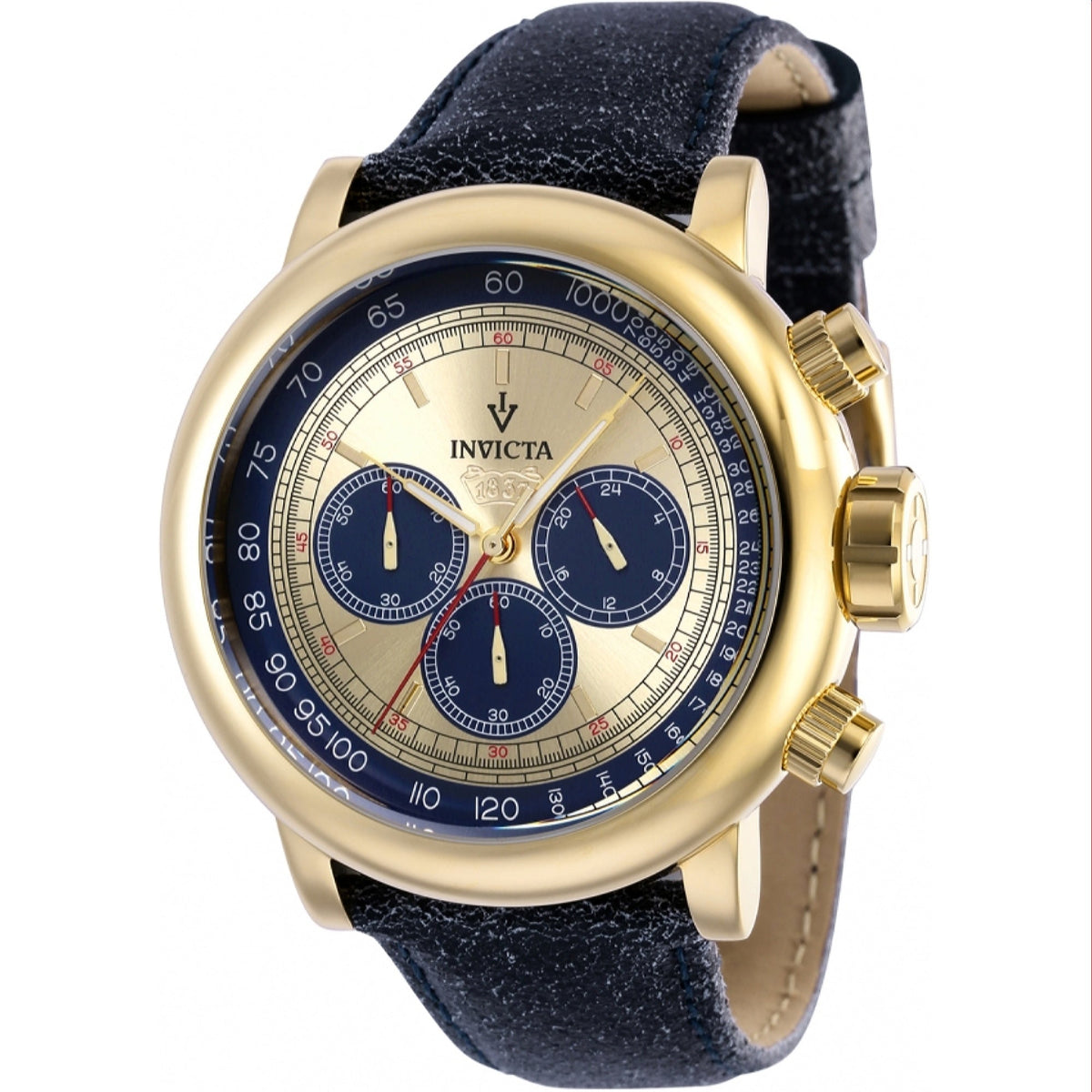 Invicta Men's 39033 Vintage Black Leather Watch
