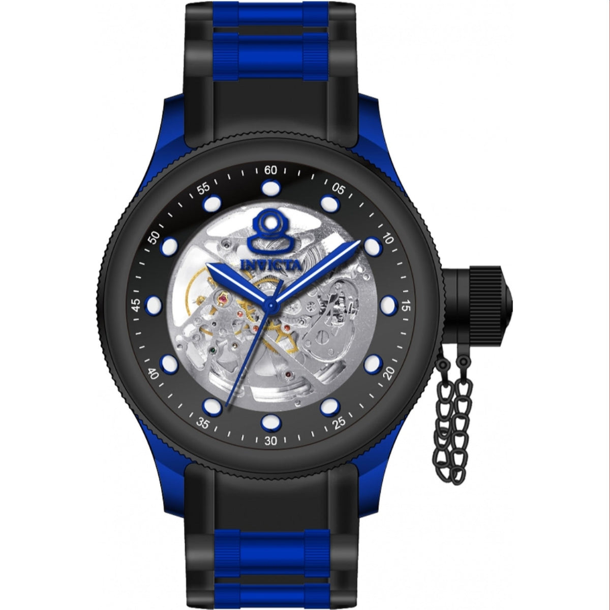 Invicta Men's 39166 Black and Blue Polyurethane and Stainless Steel Watch