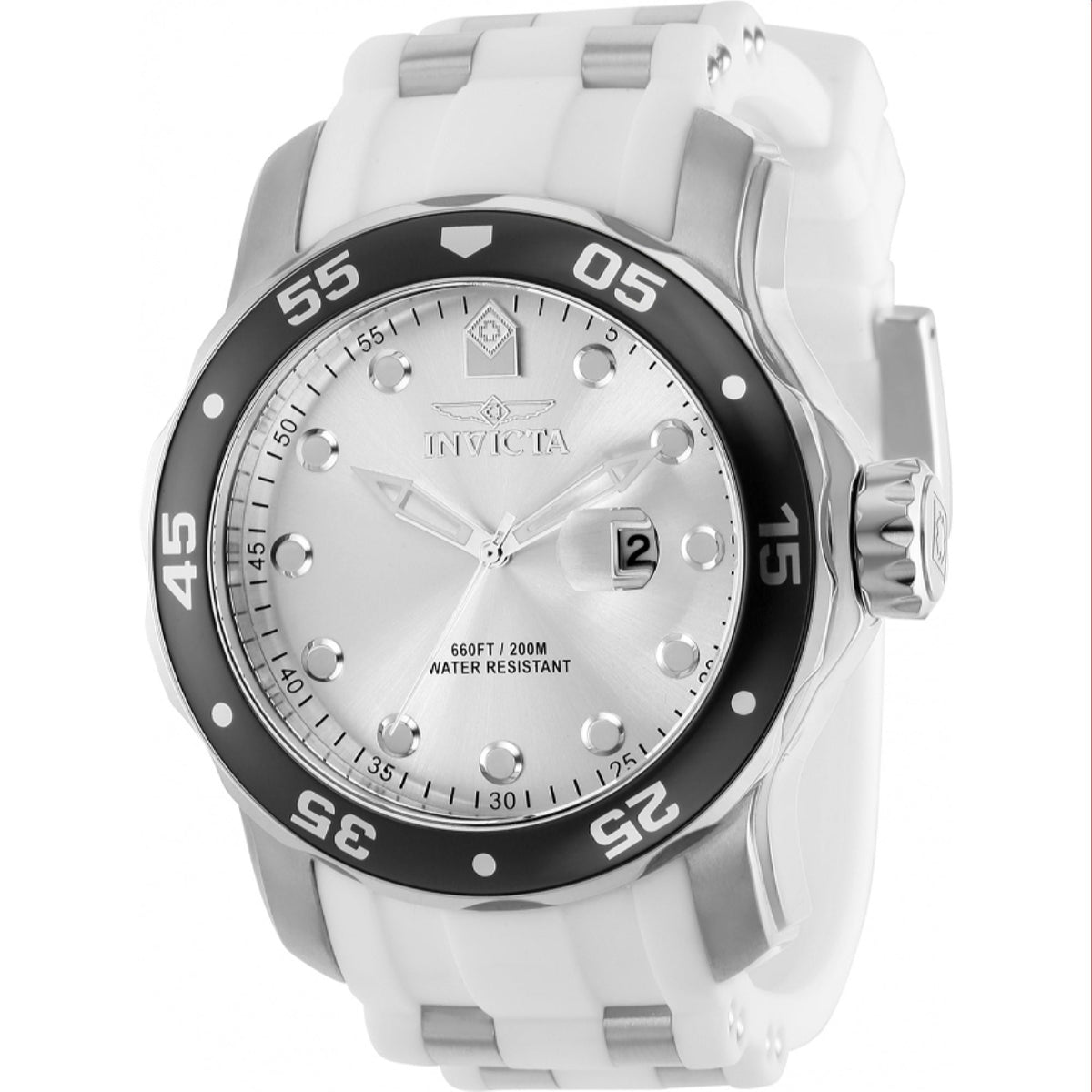 Invicta Men&#39;s 39411 Pro Diver White and SS Ins Polyurethane and Stainless Steel Watch