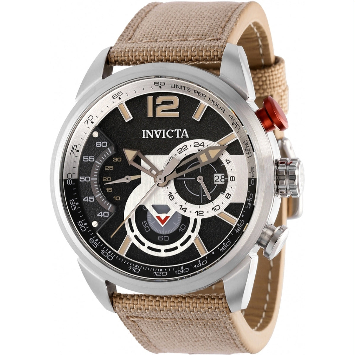 Invicta Men's 39653 Aviator Brown Nylon Watch