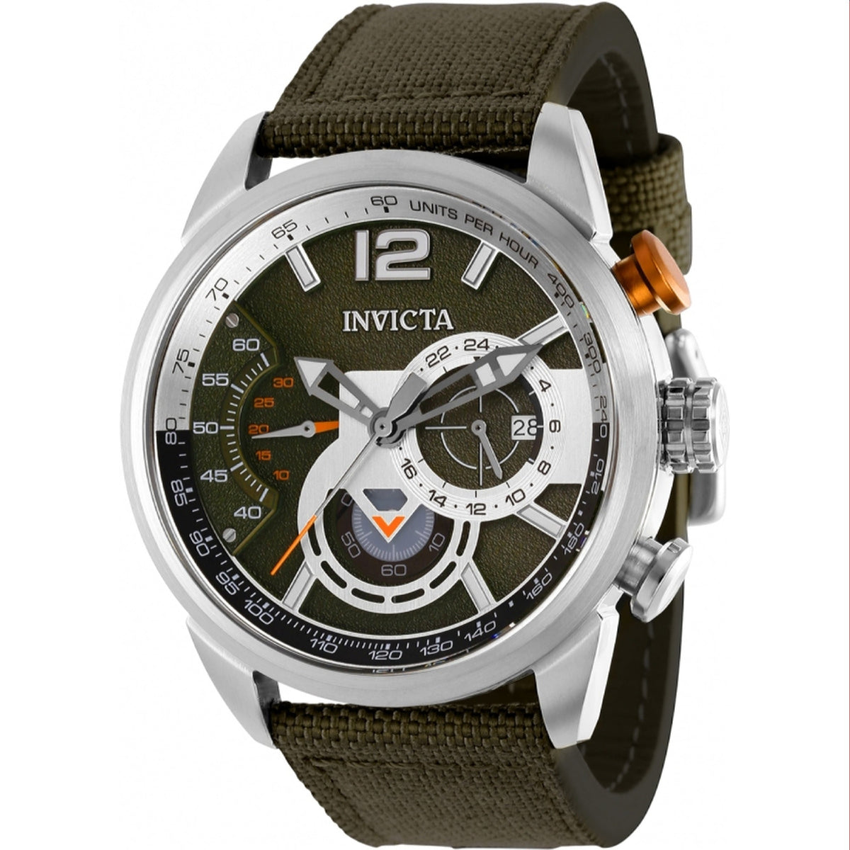 Invicta Men's 39654 Aviator Green Nylon Watch