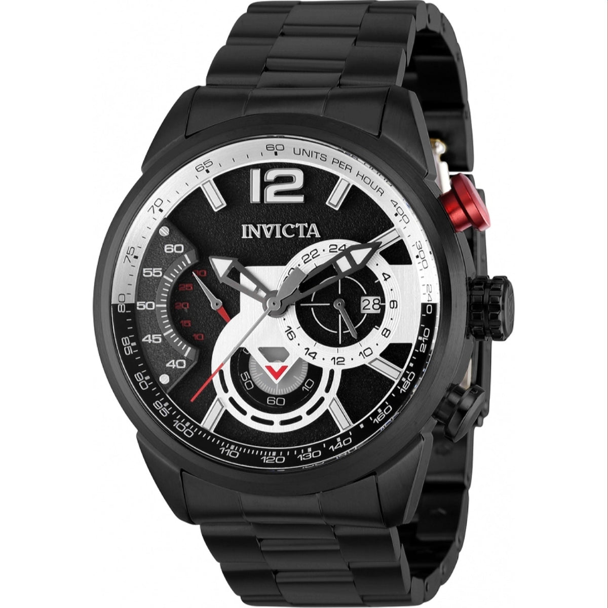 Invicta Men's 39662 Aviator Black Stainless Steel Watch