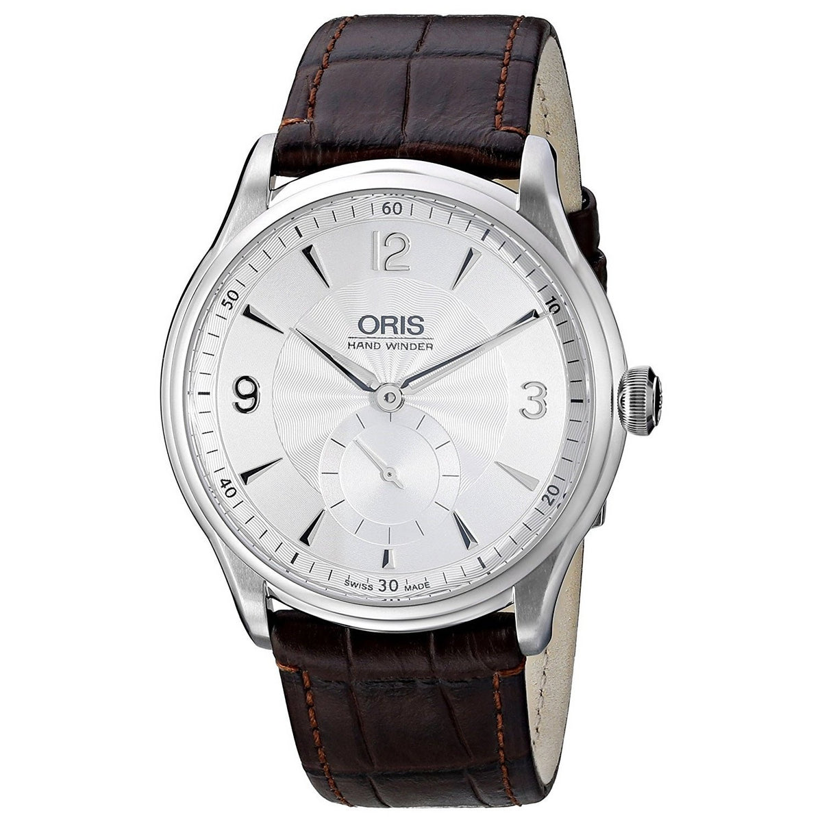 Oris Men&#39;s 39675804051LS Artelier Hand Wind Brown Leather Watch