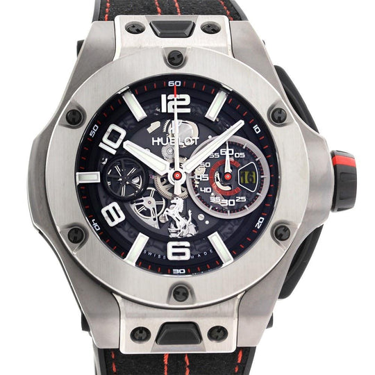 Hublot Men's 402.NX.0123.WR Big Bang Unico Chronograph Black Rubber, Leather Watch