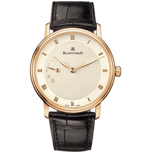 Blancpain Men's 4040-3642-55B Villeret Black Leather Watch