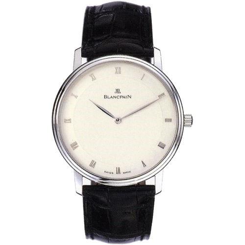Blancpain Men's 4053-1542-55B Villeret Black Leather Watch