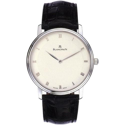 Blancpain Men's 4053-1542-55 Villeret Black Leather Watch