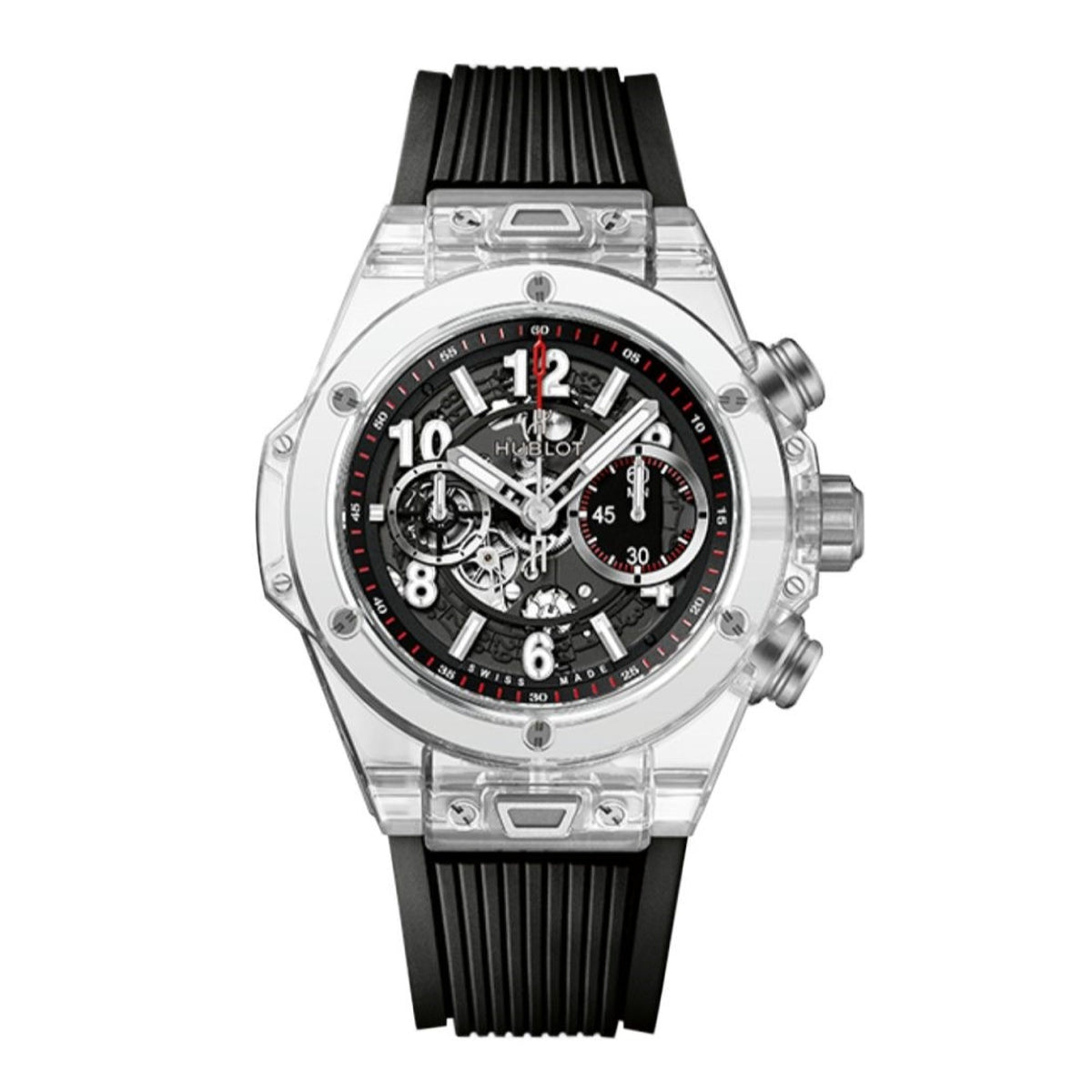 Hublot Men&#39;s 411.JX.1170.RX Big Bang Unico Magic Chronograph Black Rubber Watch