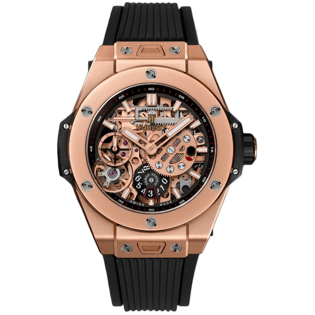 Hublot Men&#39;s 414.OI.1123.RX Big Bang Meca-10 Power Reserve Indicator Black Rubber Watch