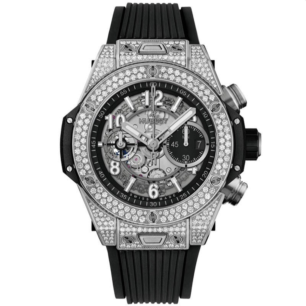 Hublot Men's 421.NX.1170.RX.1704 Big Bang Unico Chronograph Black Rubber Watch