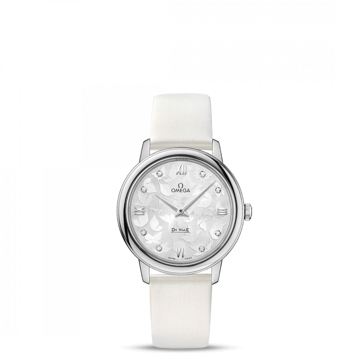 Omega Women's 424.12.33.60.52.001 De Ville White Fabric Watch