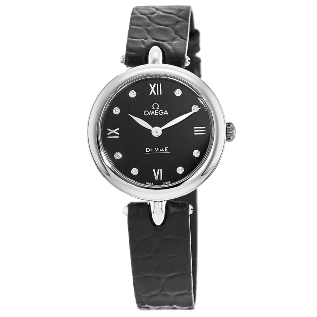 Omega Women's 424.13.27.60.51.001 De Ville Black Leather Watch