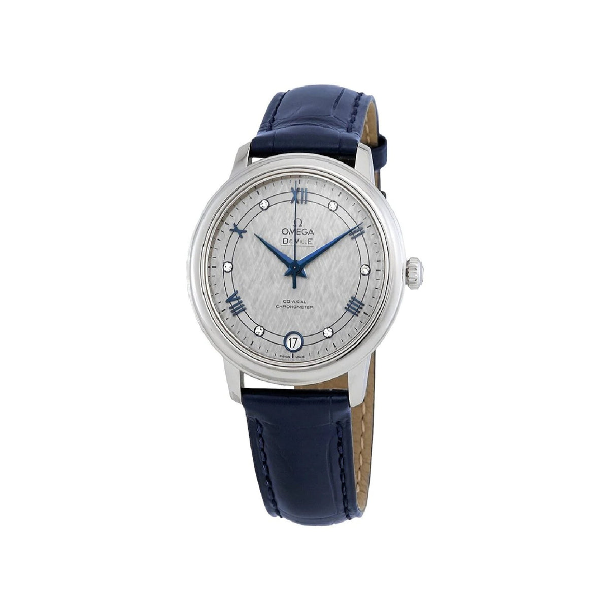 Omega Women's 424.13.33.20.56.002 De Ville Blue Leather Watch