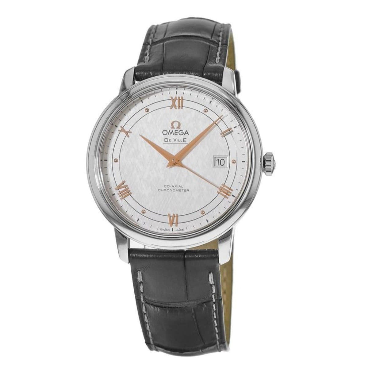 Omega Men's 424.13.40.20.02.005 De Ville Grey Leather Watch