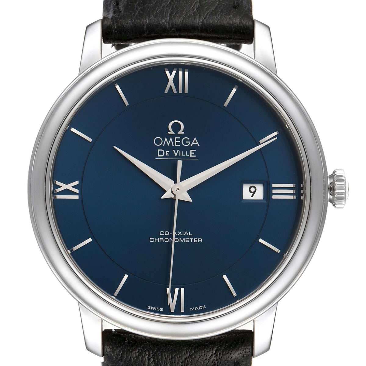 Omega Men's 424.13.40.20.03.001 De Ville Black Leather Watch