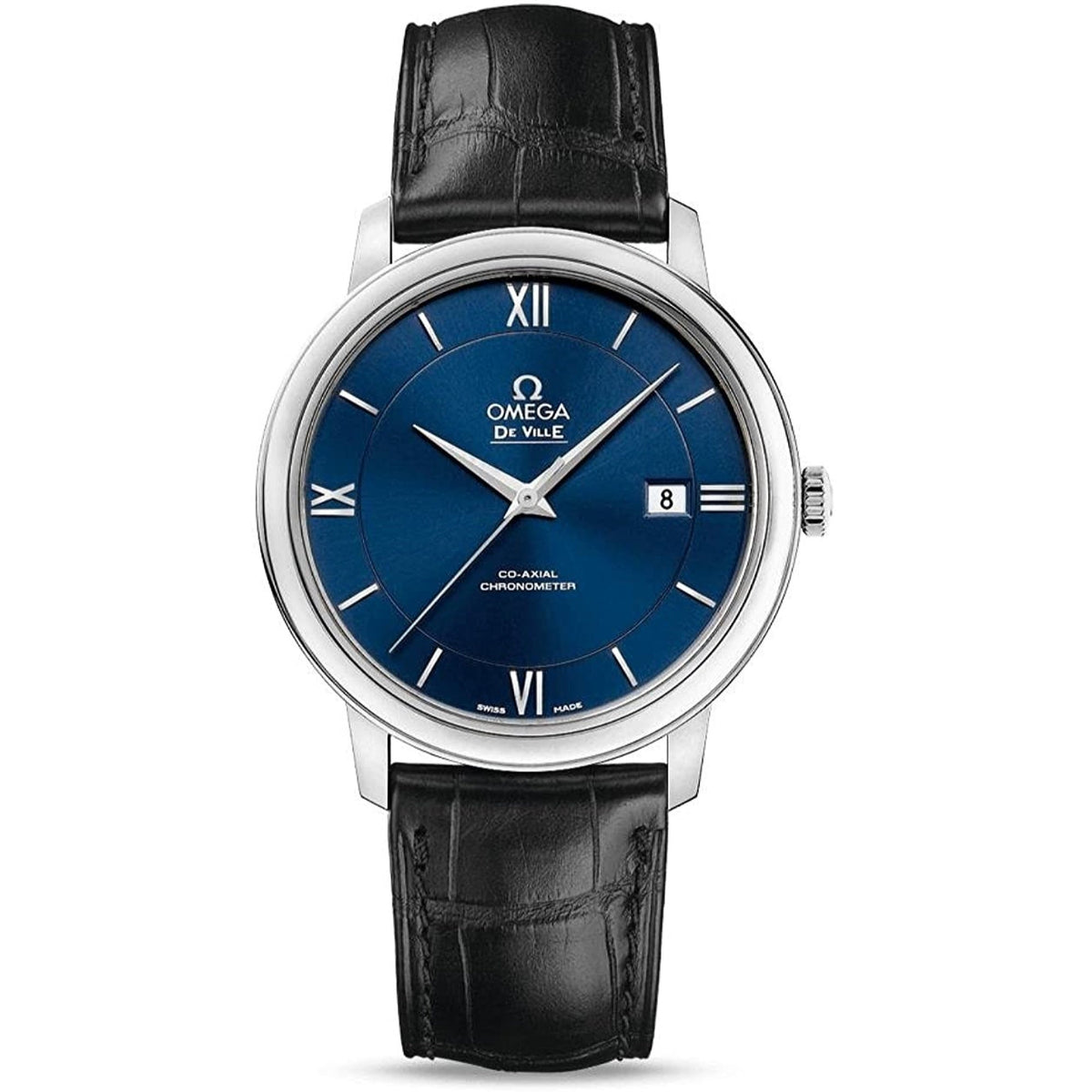 Omega Men's 424.13.40.20.03.002 De Ville Black Leather Watch