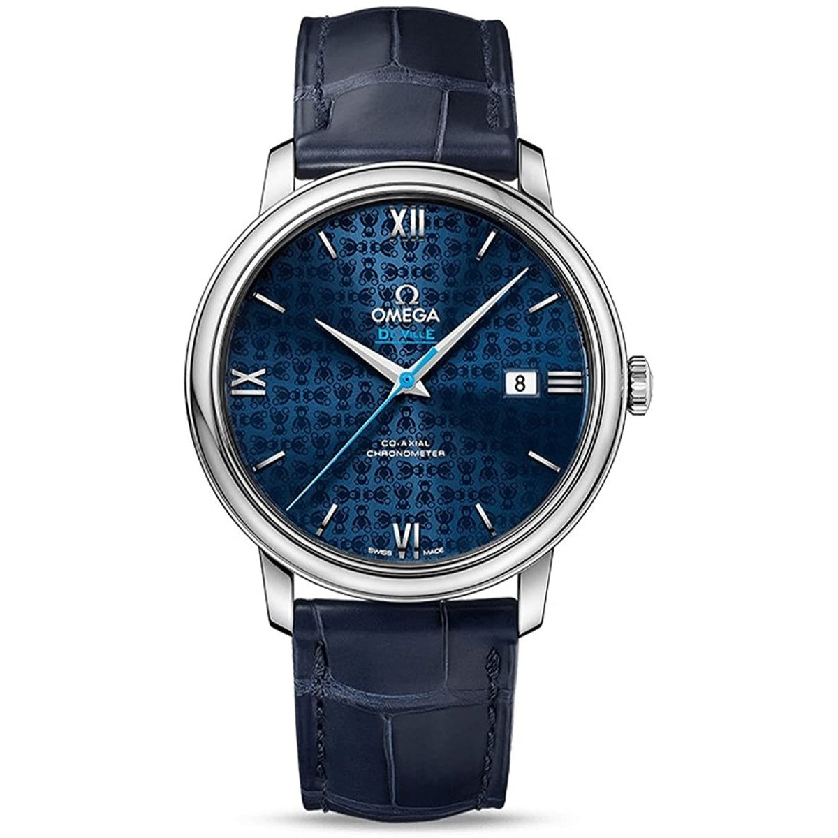 Omega Men&#39;s 424.13.40.20.03.003 De Ville Blue Leather Watch