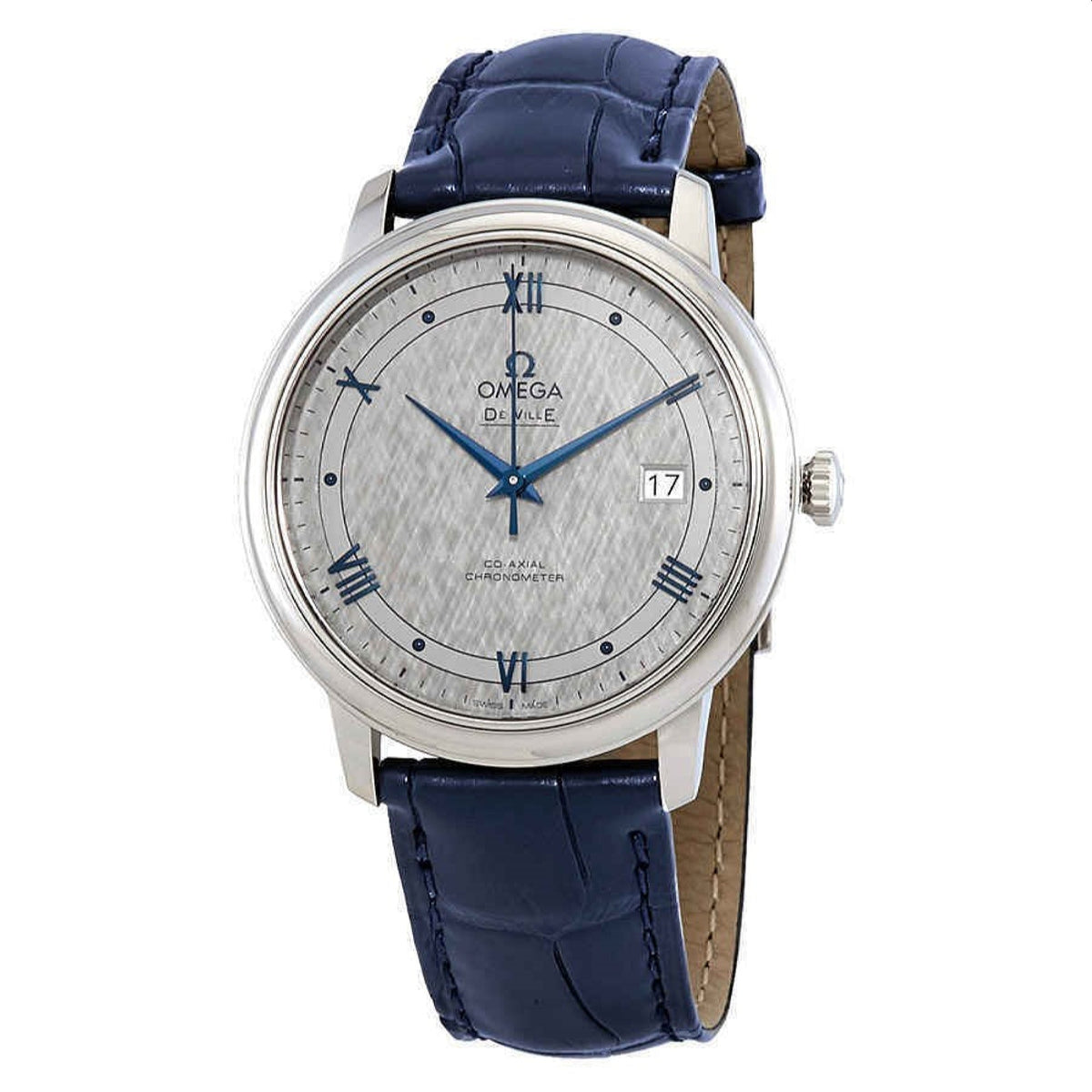 Omega Men's 424.13.40.20.06.002 De Ville Blue Leather Watch