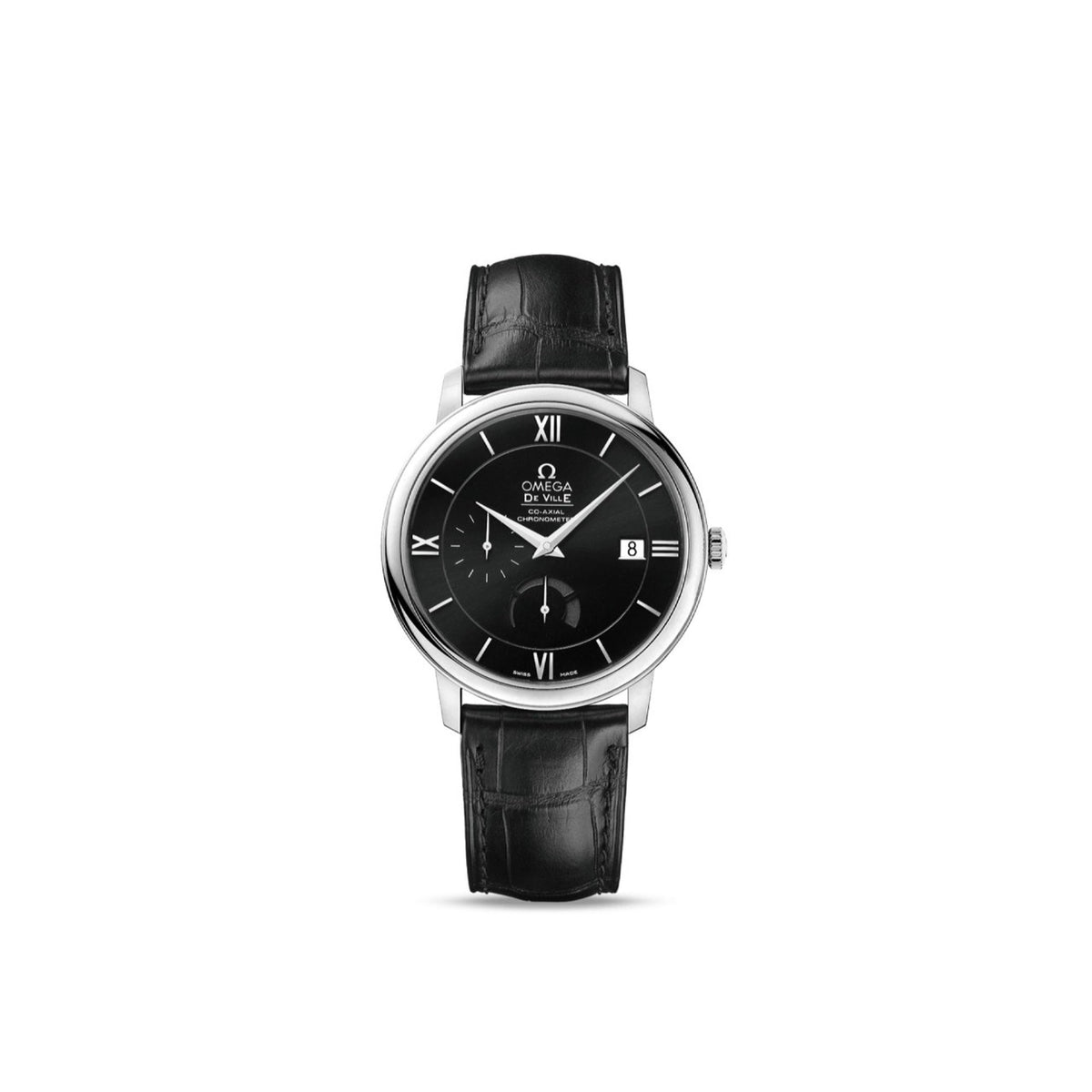 Omega Men's 424.13.40.21.01.001 De Ville Black Leather Watch
