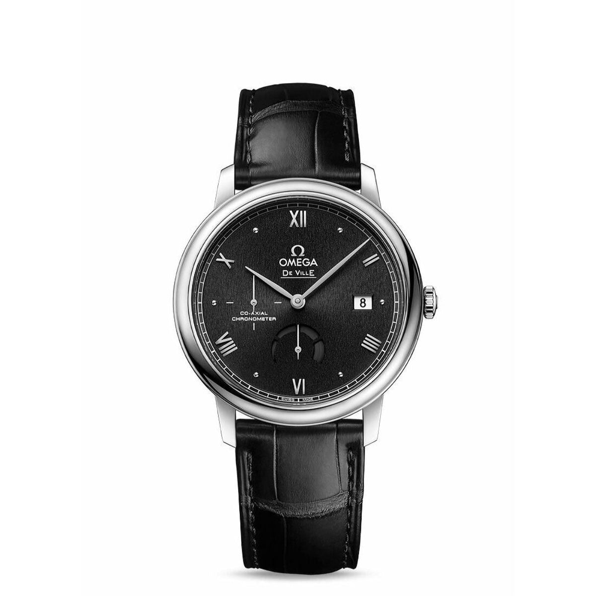 Omega Men's 424.13.40.21.01.002 De Ville Black Leather Watch