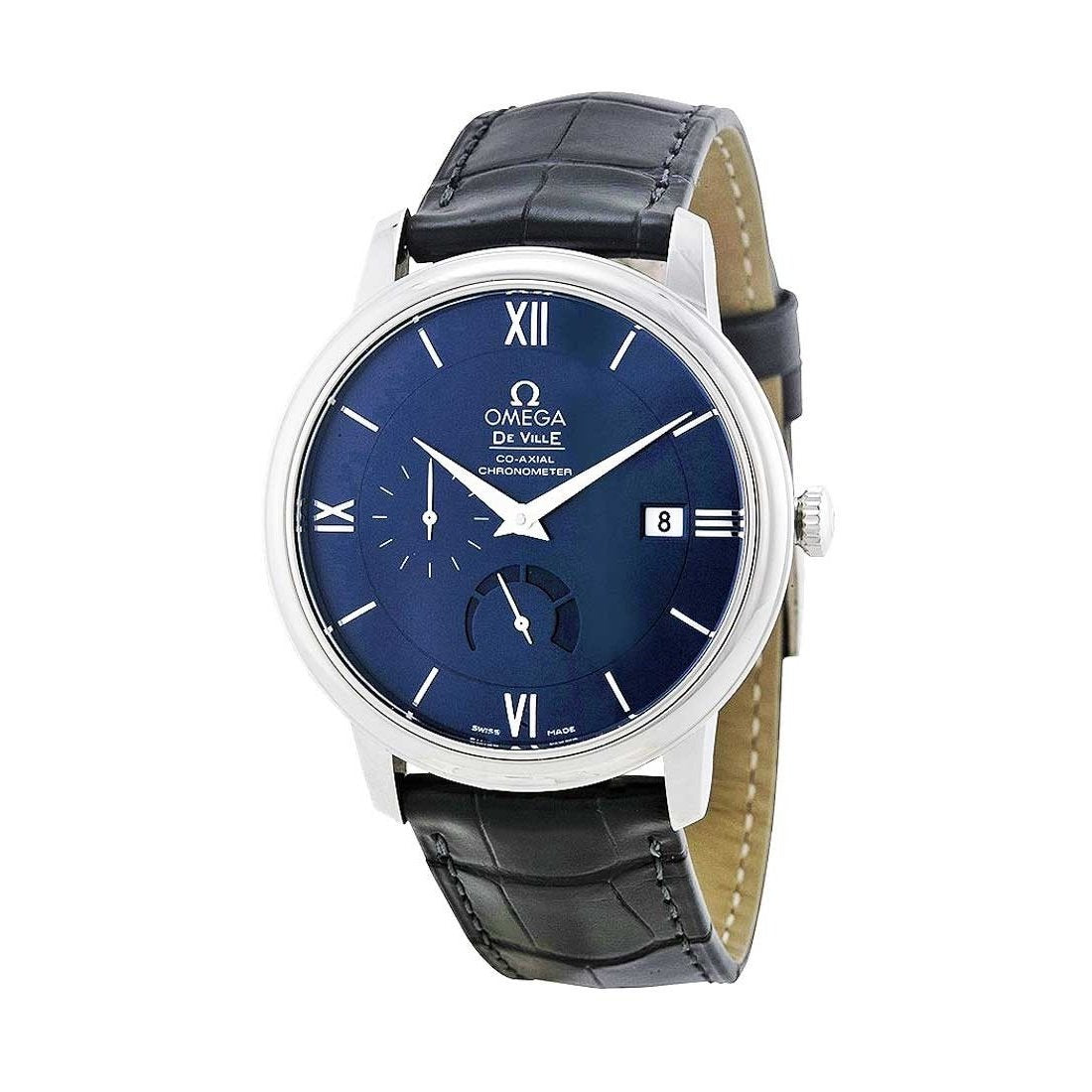 Omega Men&#39;s 424.13.40.21.03.001 De Ville Prestige  Black Leather Watch
