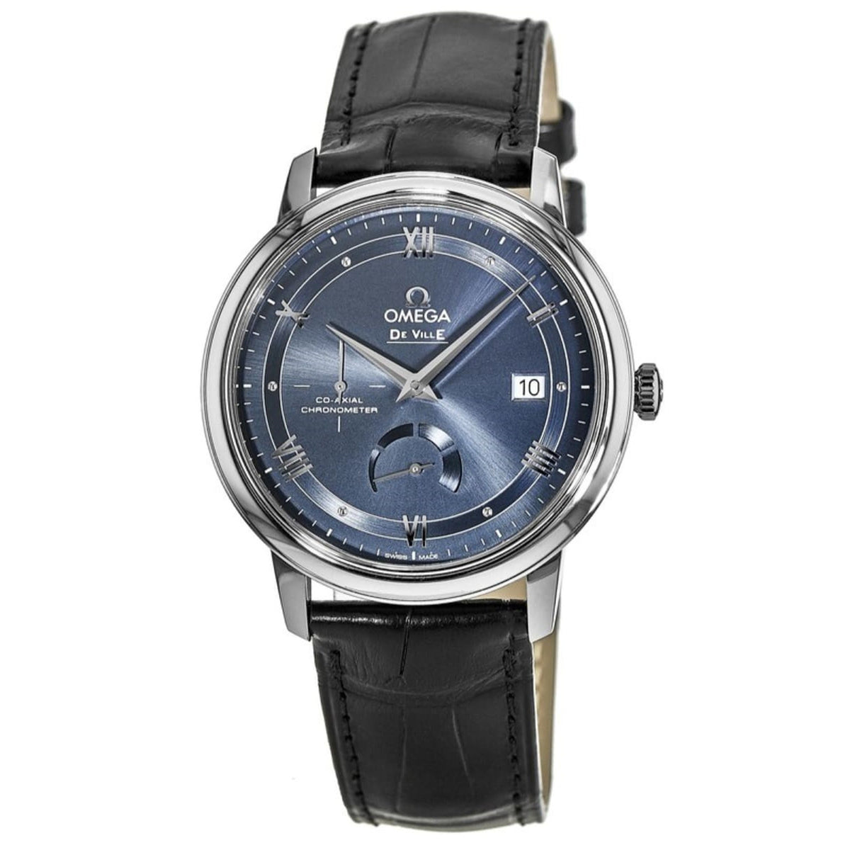 Omega Men's 424.13.40.21.03.002 De Ville Black Leather Watch