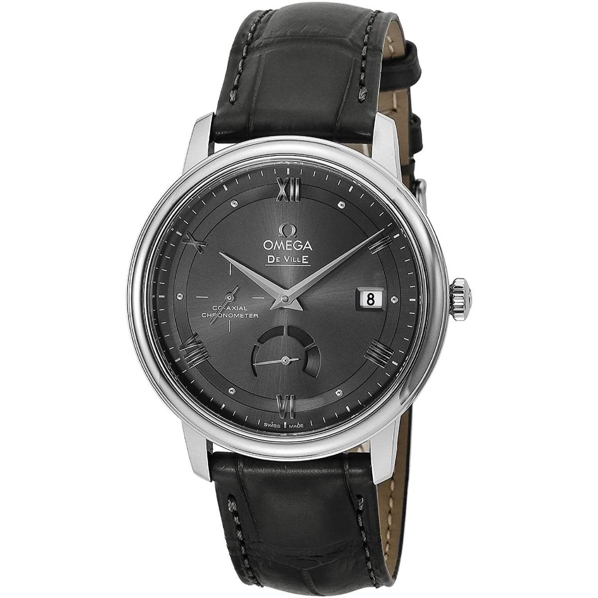 Omega Men's 424.13.40.21.06.001 De Ville Grey Leather Watch