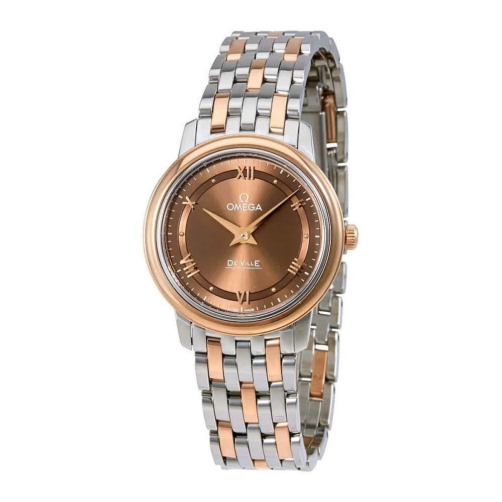 Omega Women's 424.20.27.60.13.001 De Ville Two-Tone 18kt Rose Gold and Stainless Steel Watch