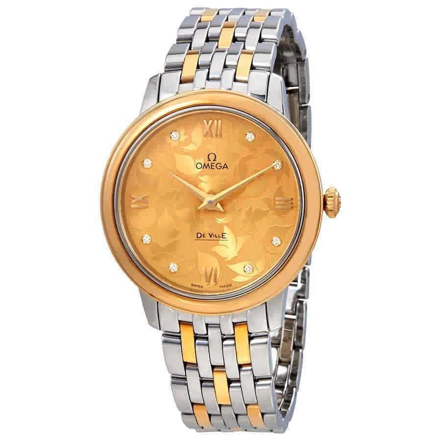 Omega Women's 424.20.33.60.58.001 De Ville Prestige Butterfly Two-Tone 18kt Gold and Stainless Steel Watch