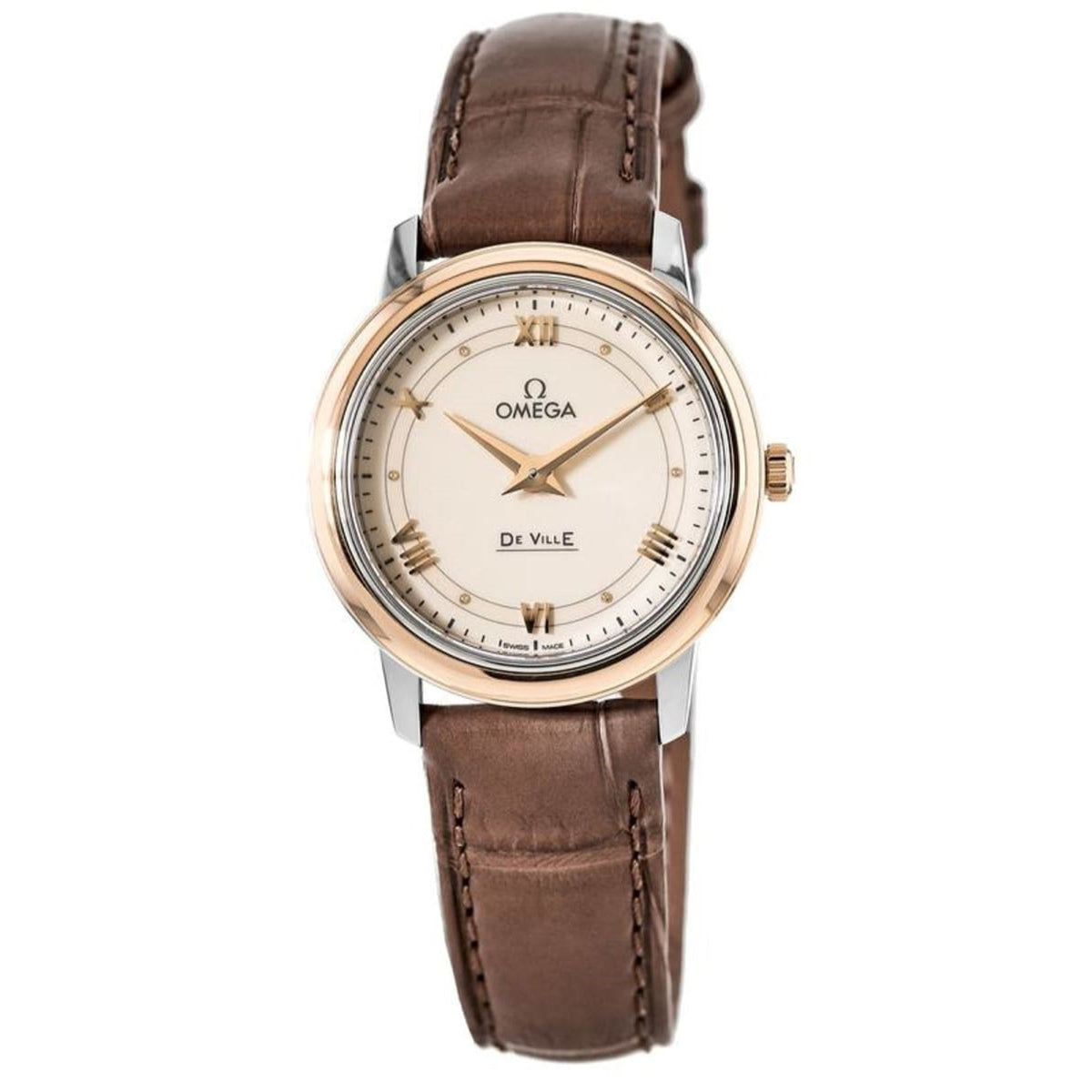 Omega Women's 424.23.27.60.09.001 De Ville Grey Leather Watch